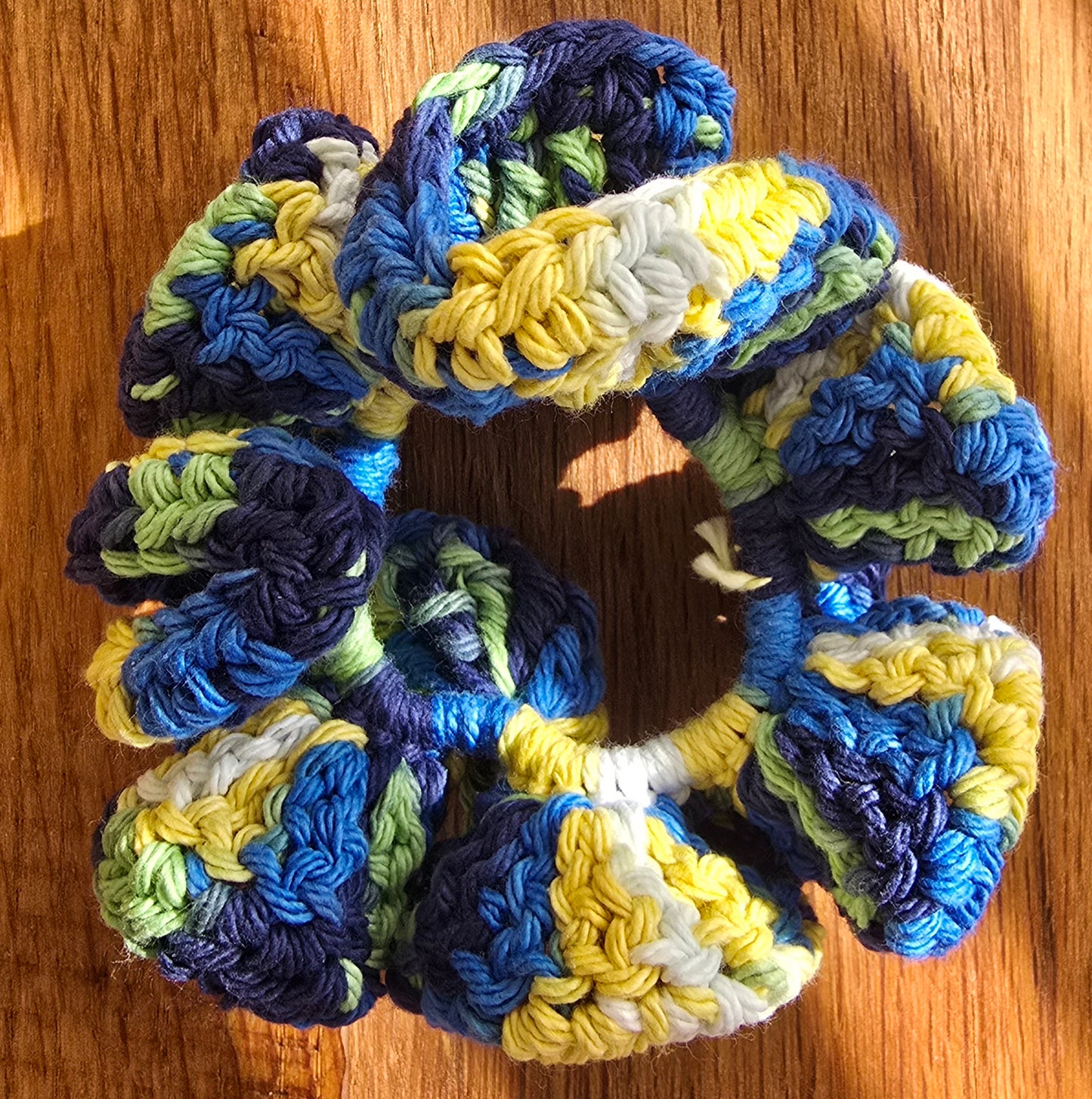 Blue & Yellow Scrunchie